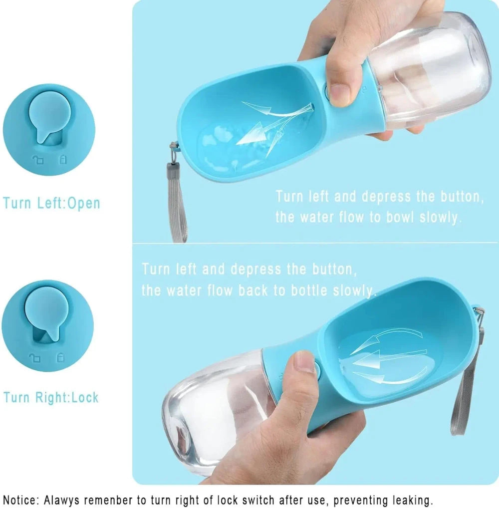 Portable Dog Water Bottle and Treat Container