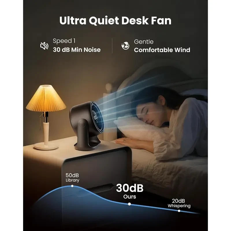 Rechargeable Whisper-Quiet Desk Fan